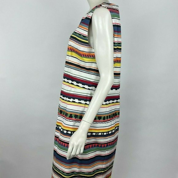 Kate Spade Saturday Stripe Sheath Dress Stretch Cotton Blend Multicolor Women 14 - Picture 4 of 16